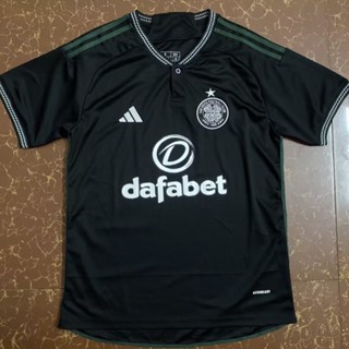 เสื้อกีฬาแขนสั้น ลายทีมชาติฟุตบอล Celtic Away 23-24 ไซซ์ S-XXL แบบแห้งเร็ว สําหรับผู้ใหญ่