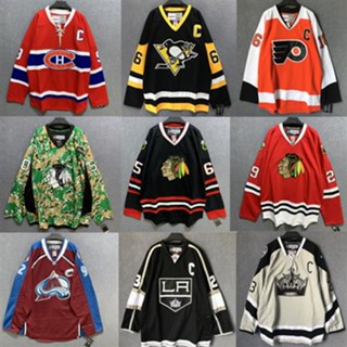 เสื้อกีฬาเบสบอลแขนยาว ลายทีม Nhl Hockey Jersey Jersey ขนาดใหญ่ สําหรับผู้ชาย และผู้หญิง