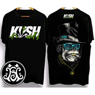 Tee เสื้อขาว KUSH Streetwear แขนสั้นเสื้อยืดฮิปฮอป Unisex ถนนสูงแฟชั่นผ้าฝ้าย KUSH แขนสั้น t8j