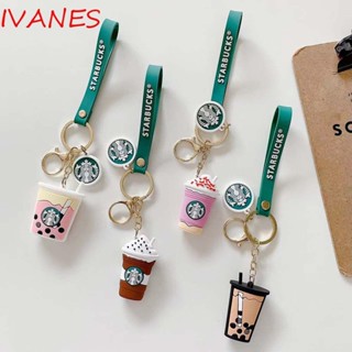 IVANES Starbucks พวงกุญแจ จี้การ์ตูนตัวอักษร สร้างสรรค์ สําหรับห้อยแก้วกาแฟ ชานม แก้วน้ํา และกระเป๋า