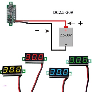 Aoto เครื่องทดสอบแรงดันไฟฟ้าดิจิทัล DC2 5V-30V 0 28 LED