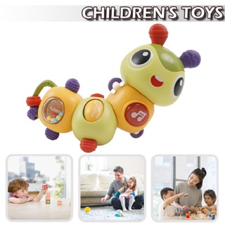 Rotating Caterpillar Toy with Sound Light for Toddlers Early Educational Toy