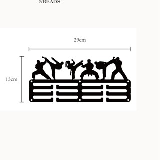 ชั้นวางเหรียญเหล็ก แบบติดผนัง พร้อมสกรู ลายคาราเต้ ขนาด 130x290 มม. 1 ชุด