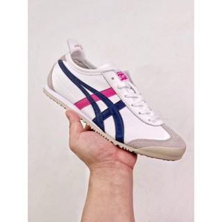 Asics Onitsuka mexico 66 tigers Bruce Lees รองเท้าลําลอง สีขาว สีฟ้า สีชมพู