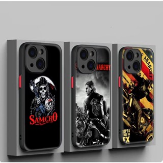 เคสโทรศัพท์มือถือนิ่ม กันเลนส์ ลาย sons of anarchy season 7 สําหรับ iPhone 12 13 Plus 14 Pro Max P291