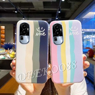 เคสโทรศัพท์มือถือคู่รัก TPU นิ่ม ปิดด้านหลัง หลากสี เรียบง่าย สําหรับ OPPO Reno10 Pro+ Pro Plus 5G 2023 Reno 10 Reno10Pro+