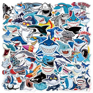 ❉ สติกเกอร์ Q Funny Shark Series 04 สําหรับตกแต่ง ❉ สติกเกอร์แฟชั่น กันน้ํา DIY 50 ชิ้น/เซต