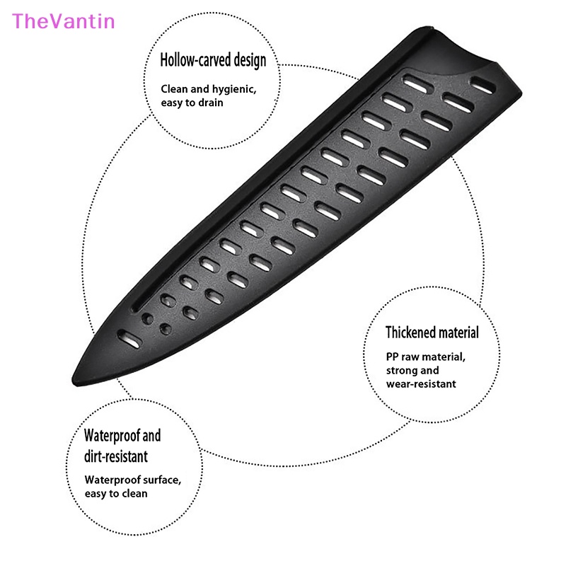 Thevantin ปลอกพลาสติก สีดํา ป้องกันใบมีด สําหรับเชฟ ผลไม้ ขนมปัง