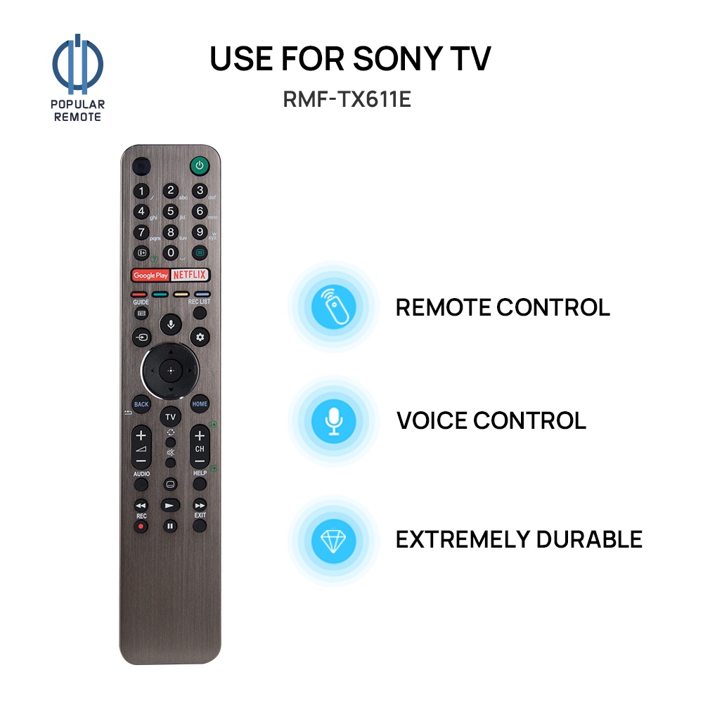 RMF-TX611E Backlight เสียงรีโมทคอนโทรลสําหรับ Sony 4K HDTV KD-55XH9505 KD-85XH9505 KD-55A87/55A89/65