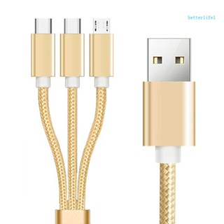 Btm สายชาร์จ USB 3 In 1 หลายสาย สําหรับโทรศัพท์มือถือ