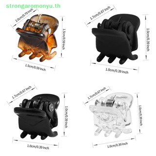 Strongaromonyu กิ๊บติดผม พลาสติกใส ขนาดเล็ก 1.0 1.5 ซม. สีดํา น้ําตาล สําหรับผู้หญิง 10 ชิ้น ต่อล็อต