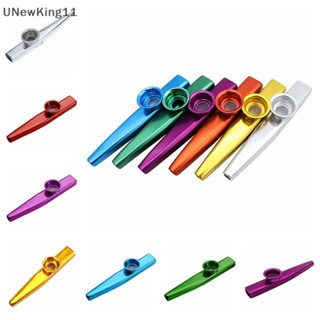 Unewking ใหม่ Kazoo ไดอะแฟรมขลุ่ยโลหะ พร้อมขลุ่ย 6 สี สําหรับเด็ก คู่รักดนตรี