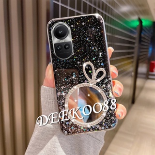 พร้อมส่ง เคสโทรศัพท์มือถือ ซิลิโคนนิ่ม ลายกระต่ายน่ารัก แต่งกลิตเตอร์ ระยิบระยับ สําหรับ OPPO Reno10 Pro Plus Pro+ 5G Reno 10 10Pro Reno10Pro+