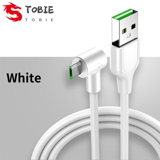 TOBIE สายชาร์จโทรศัพท์มือถือ Micro USB 90 องศา 1 เมตร 1.5 เมตร 2 เมตร