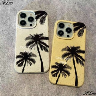 เคสโทรศัพท์มือถือ แบบนิ่ม ลายต้นมะพร้าว กันกระแทก สําหรับ Apple Iphone 12 Promax 14 Xs 78 13 11 xr GMOK