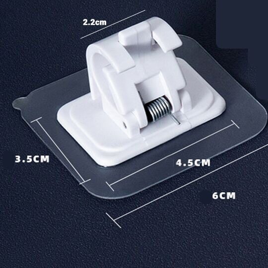 【พร้อมสต็อก】1/2 Pcs เล็บฟรีปรับผ้าม่าน ที่ยึดคันเบ็ด ที่ยึดคันเบ็ด ที่ยึดคันเบ็ด กาวผนังผ้าม่านคงที่คลิปแขวนตะขอ ราคา ถูกที่สุด ดีลบีเคเค แกลเลอรีภาพที่ 9
