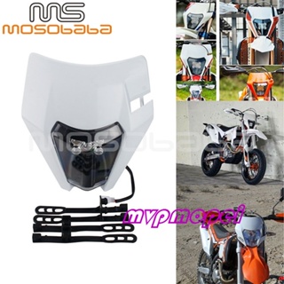 กระจกไฟหน้า LED กันน้ํา แบบสากล สําหรับแต่งรถจักรยานยนต์ Honda Suzuki Kawasaki