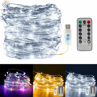 สายไฟหิ่งห้อย Led 200 ดวง สายทองแดง กันน้ํา ทนทาน เสียบ USB สําหรับตกแต่ง