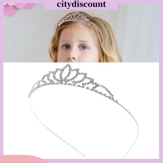 &lt;citydiscount&gt;  มงกุฎเจ้าสาว มงกุฎ ประดับพลอยเทียม กลวง สมมาตร ตกแต่งผม สไตล์เจ้าหญิง ประสิทธิภาพ ยืดหยุ่น ปรับได้ ราชินี มงกุฎ เครื่องประดับจัดงานแต่งงาน