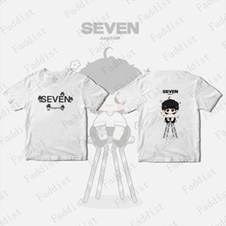 เสื้อยืดแขนสั้นลําลอง คอกลม ผ้าฝ้าย พิมพ์ลายอัลบั้มใหม่ KPOP Bangtan Boys Jung Kook SEVEN 7 สําหรับผู้ชาย และผู้หญิง 2023