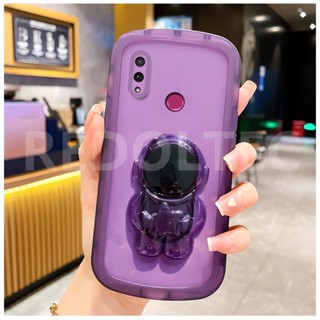 สําหรับ Huawei Y9 2019 / Y9 Prime บิ๊กอาย เจลลี่ใส เคสโทรศัพท์มือถือ ป้องกันเลนส์ ฝาครอบ TPU นิ่ม พร้อมขาตั้ง นักบินอวกาศ