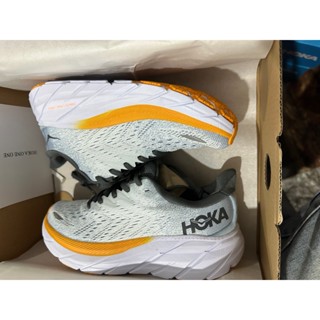 ใหม่ HOKA ONE ONE Clifton 8 Shock Absorption รองเท้าวิ่ง สีขาว สีดํา สีเหลือง 2023 VXWY