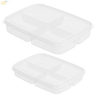 【VARSTR】Keep Your Fridge and Freezer Neat with this 4 Grid Portable Box for Food Storage