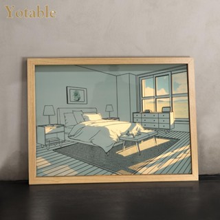 [Yotable.th] โคมไฟเพ้นท์สีห้องนอน รีโมตคอนโทรล แบบชาร์จไฟได้