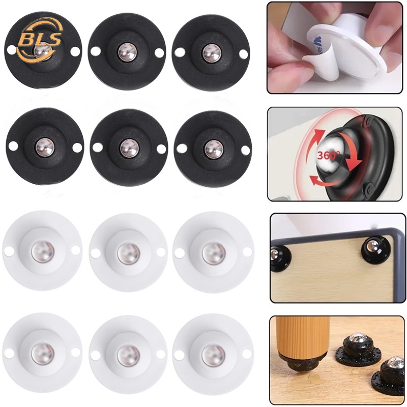 4 ชิ้น 360° รอกล้อหมุนได้ มีกาวในตัว ขนาดเล็ก สําหรับเฟอร์นิเจอร์
