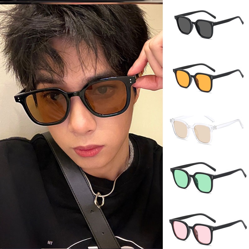 แว่นตากันแดด กรอบขนาดใหญ่ กึ่งโปร่งใส แบบเรียบง่าย แฟชั่นฤดูร้อน สําหรับผู้ชาย และผู้หญิง 2023