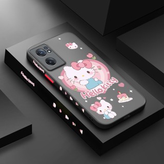 สําหรับ Oneplus Nord CE 2 เคสการ์ตูนน่ารัก Hello Kitty แฟชั่น บาง ฝ้า เคสโทรศัพท์กันกระแทก ขอบซิลิโคนนิ่ม เคสป้องกัน