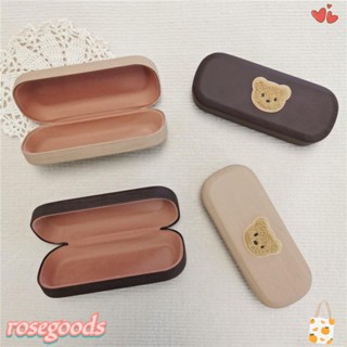 Rose เคสแว่นตา ลายหมีน่ารัก ลายไม้ สําหรับสายตาสั้น