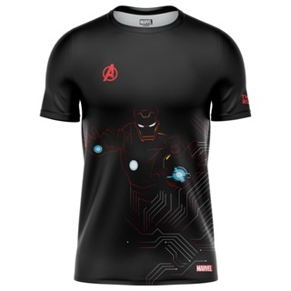 [โค้ด 4t8rd3 ลด 60] Thairun เสื้อออกกําลังกาย เสื้อวิ่ง ironman สีดํา ลิขสิทธิ์แท้