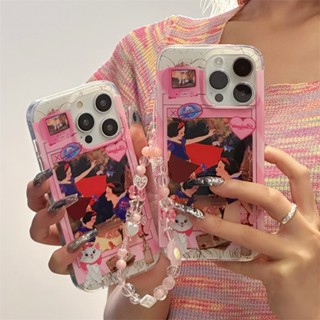 เคสโทรศัพท์มือถือ ซิลิโคนแข็ง กันกระแทก ลายการ์ตูน Fairy Tale Snow White พร้อมสายโซ่คล้อง สองชั้น สําหรับ Iphone 14 12 11 13 pro max 14Promax 12 11