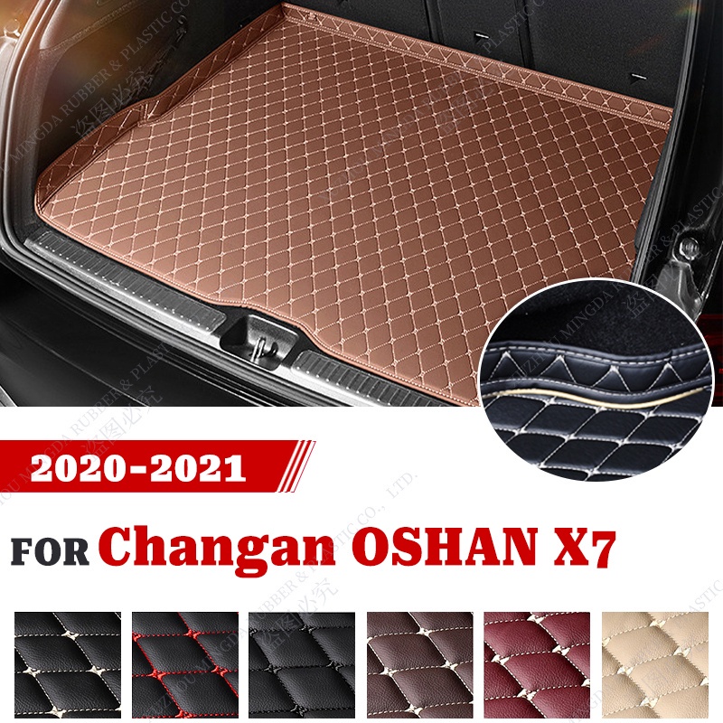 รถTrunkสําหรับAuchan OSHAN X7 2020 2021 CUSTOMกันน้ําแผ่นป้องกันอุปกรณ์เสริมอัตโนมัติPads
