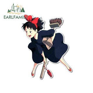 Earlfamily สติกเกอร์ ลายการ์ตูน กันรอยขีดข่วน สําหรับติดตกแต่งรถยนต์ ตู้เย็น 13 ซม. x 10.1 ซม.