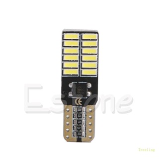 Treeling ไฟ LED ติดป้ายทะเบียนรถยนต์ สําหรับ DC 12V T10 24 SMD 4014 LED 194 W5W