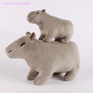 Familiesandhot&gt; Capybara ตุ๊กตา Kawaii จําลอง ตุ๊กตาสัตว์ ผ้าฝ้าย PP ยัดไส้ ตุ๊กตาเด็ก ของขวัญวันเกิดอย่างดี