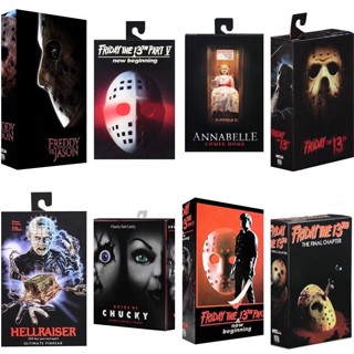 โมเดลฟิกเกอร์ Neca Jason Black Friday Moonlight Michael Resurrection Clown ขนาด 23 ซม.