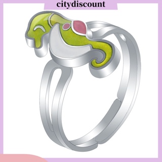 &lt;citydiscount&gt; แหวนเปลี่ยนสีตามอุณหภูมิ รูปม้าน้ําน่ารัก เครื่องประดับ สําหรับผู้หญิง