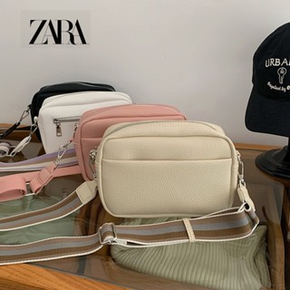 Zara Flow กระเป๋าสะพายไหล่ หนัง PU ทรงสี่เหลี่ยม ขนาดเล็ก สีพื้น สําหรับสตรี