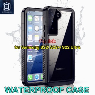 Shellbox Waterproof Case for Galaxy S22 Plus Swimming/Diving Underwater 5M Water Proof Phone Case for Samsung S22 S22+ S22 Ultra 360 Cover