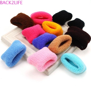 Back2life ยางรัดผม ผ้าฝ้าย แบบยืดหยุ่น สีแคนดี้ สําหรับเด็กผู้หญิง 12 ชิ้น ต่อชุด