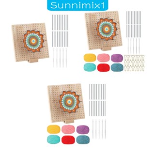 [Sunnimix1] แผ่นบอร์ดไม้ สําหรับถักโครเชต์