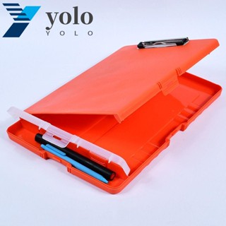 Yolo กล่องแฟ้มคลิปบอร์ด 6 สี สําหรับใส่เอกสารนักเรียน สํานักงาน