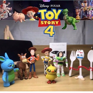 โมเดลฟิกเกอร์ Toy Story 4 Woody Jessie Buzz Lightyear Forky Pig Bear ของเล่นสําหรับเด็ก 7 ชิ้น [RAIN]