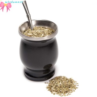 WISDOMEST Yerba Mate Gourd ชุดแปรงสเตนเลส ทําความสะอาดง่าย 8 ออนซ์