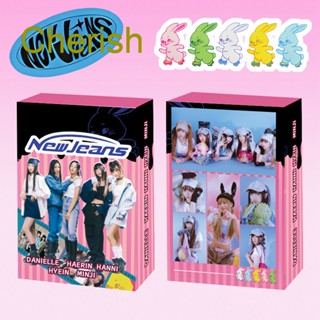 Cherish การ์ดโลโม่ อัลบั้มรูปภาพ Kpop NewJeans OMG 55 ชิ้น ต่อกล่อง