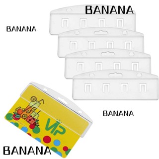 Banana1 ที่ใส่บัตรประจําตัว แบบพลาสติกใส ครึ่งด้าน สําหรับสํานักงาน