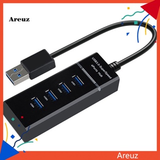 Are อะแดปเตอร์ฮับซิงค์ข้อมูล USB 30 ความเร็วสูง 4 พอร์ต แบบพกพา สําหรับคอมพิวเตอร์ แล็ปท็อป